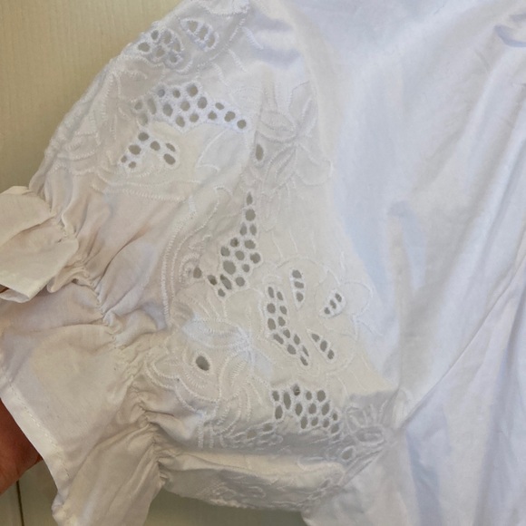 Nanette Lepore White Eyelet Peasant Dress - Picture 3 of 8